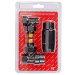 Комплект для подключения радиатора Koer SET-24.Black - 1/2 угловой с термоголовкой чёрный (KR5283)