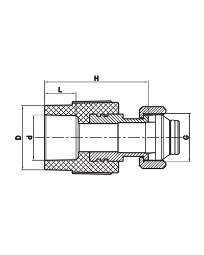 Муфта с евроконусом и накидной гайкой Koer K0240.PRO White - 20x3/4 PPR (KP3134)