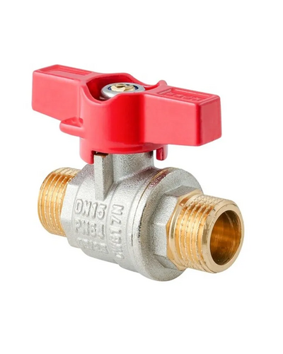 Кран кульовий ШШМ Koer Extreme KE.219-15 - 1/2 MM ручка метелик червона (KR5762)