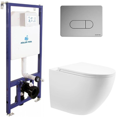 Инсталляция Koller Pool Dune 1200SL с унитазом Koller Pool Stream Tornado 3.0 кнопка хром