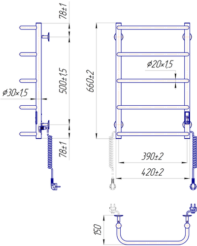 Рушникосушка Mario Стандарт HP-ITR 650x430 з таймером-регулятором 2.3.0213.10.P Рушникосушка Mario Стандарт HP-ITR 650x430 з таймером-регулятором 2.3.0213.10.P