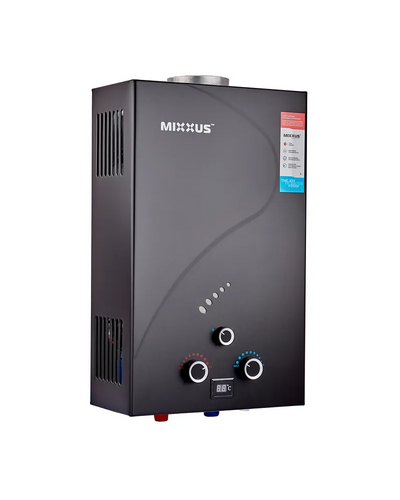 Димохідна газова колонка Mixxus GWH-0210 Basic Black 10 л/хв чорна (WH0023)