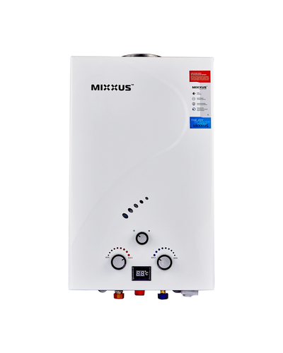 Димохідна газова колонка Mixxus GWH-0110 Basic White 10 л/хв біла (WH0022)