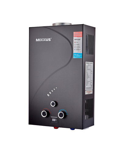 Димохідна газова колонка Mixxus GWH-0210 Basic Black 10 л/хв чорна (WH0023)