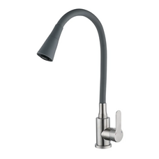 Смеситель для кухни Mixxus Dax-011 REFL.Gray с силиконовым изливом (MI6560)
