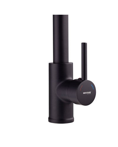 Смеситель для кухни с изливом пружина Mixxus Premium Spring 017 Black (MI6951)