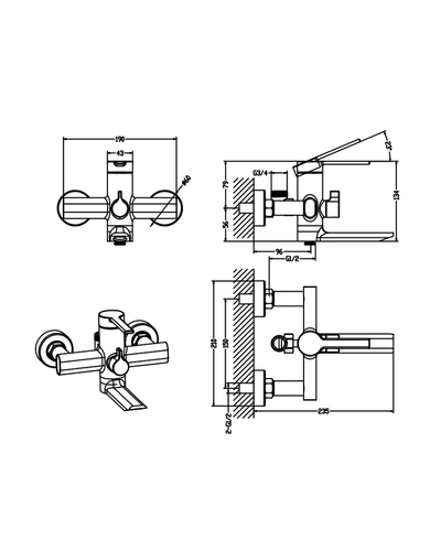 Душова система зі змішувачем Mixxus Lord 009-J (MI7132)