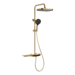 Душова система з термостатичним змішувачем Mixxus Premium Space-009-J Brushed gold, 3 режими (MI6541)