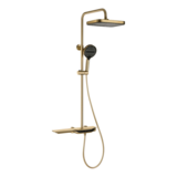 Душова система з термостатичним змішувачем Mixxus Premium Space-009-J Brushed gold, 3 режими (MI6541)
