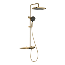 Душова система з термостатичним змішувачем Mixxus Premium Space-009-J Brushed gold, 3 режими (MI6541)