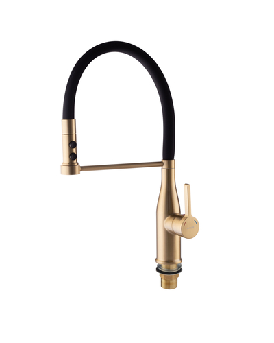 Змішувач для кухні Mixxus Premium Summer 017 Brushed Gold REFL.Black (MI6964)