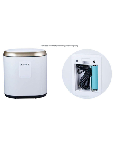 Мусорное ведро сенсорное овальное Mixxus Premium Topper-TC0112 White 12л цвет белый (MI7082)