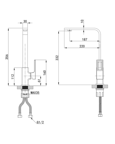 Смеситель для кухни Mixxus Premium Dante 017 (MI6791)