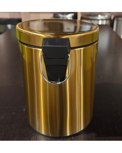 Мусорное ведро с плавным закрытием круглое Mixxus Ellipse-TC0205 Brushed Gold 5л (цвет матовое золото) (MI8400)