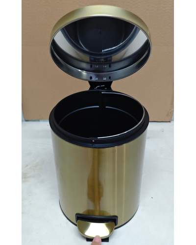 Мусорное ведро с плавным закрытием круглое Mixxus Ellipse-TC0205 Brushed Gold 5л (цвет матовое золото) (MI8400)