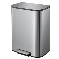 Відро для сміття з плавним закриттям прямокутне Mixxus Cubic-TC0105 SS Color 5л колір наржавійка (MI7088)