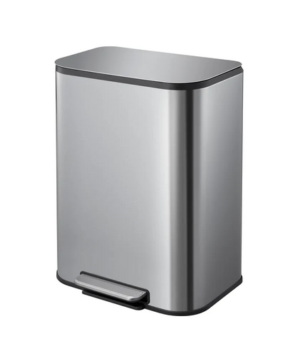 Мусорное ведро с плавным закрытием прямоугольное Mixxus Cubic-TC0105 SS Color 5л цвет нержавейка (MI7088)