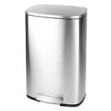 Мусорное ведро с плавным закрытием прямоугольное Mixxus Bevel-TC0112 SS Color 12л цвет нержавейка (MI7087)