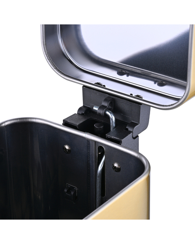 Мусорное ведро с плавным закрытием прямоугольное Mixxus Premium Quadro-TC0105 Brushed Gold 5 л (цвет матовое золото) (MI8394)