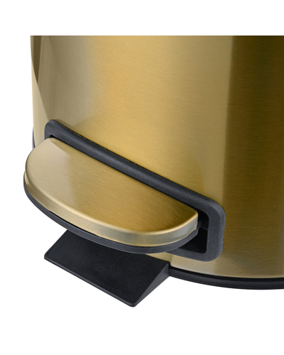Мусорное ведро с плавным закрытием круглое Mixxus Ellipse-TC0205 Brushed Gold 5л (цвет матовое золото) (MI8400)