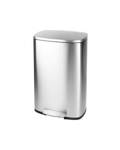 Мусорное ведро с плавным закрытием прямоугольное Mixxus Bevel-TC0112 SS Color 12л цвет нержавейка (MI7087)