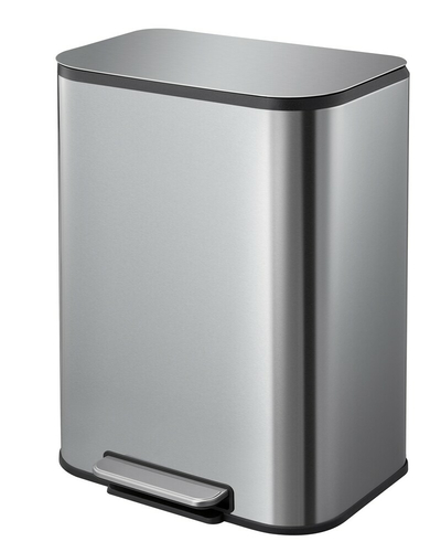 Мусорное ведро с плавным закрытием прямоугольное Mixxus Cubic-TC0105 SS Color 5л цвет нержавейка (MI7088)