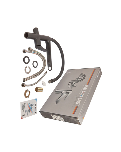 Смеситель для кухни Mixxus Premium Derby 021 (NUT) BLACK REFL.BLACK с выходом для питьевой воды (MI6606)