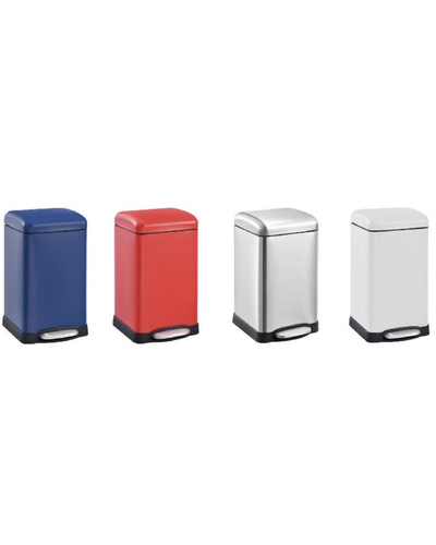 Мусорное ведро с плавным закрытием квадратное Mixxus Style-TC0106 SS Color 6л цвет нержавейка (MI7092)