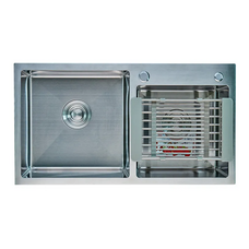 Мийка Zerix ZH7843DS-215 (3.0/1.0) Satin з диспенсером та сушаркою для посуду (ZM5570)