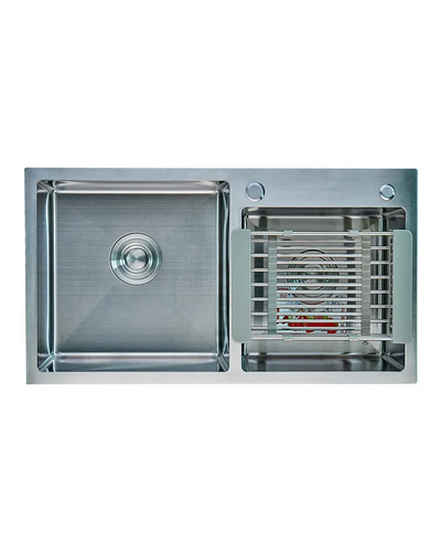 Мийка Zerix ZH7843DS-215 (3.0/1.0) Satin з диспенсером та сушаркою для посуду (ZM5570) Мийка Zerix ZH7843DS-215 (3.0/1.0) Satin з диспенсером та сушаркою для посуду (ZM5570)