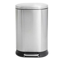Відро для сміття з плавним закриттям овальне Mixxus Premium Strong-TC0120 SS Color 20л колір наржавійка (MI7081)