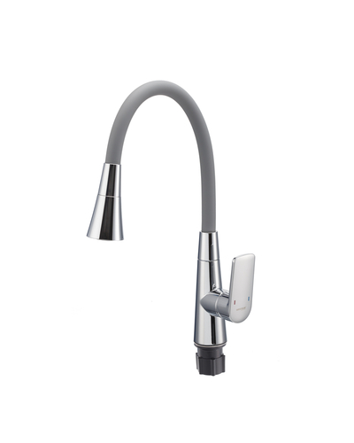 Змішувач для кухні Mixxus Premium Matis 011-T (NUT) Refl.Gray (Колір хром+силік.вилив сірий) (MI8267)