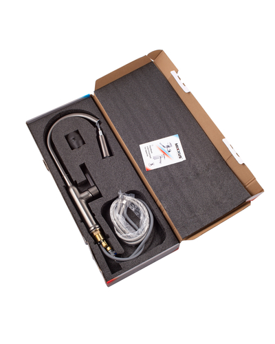 Змішувач для кухні з висувним виливом Mixxus Premium Pull 014 Graphite (MI6959)