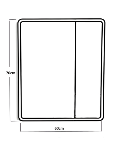 Дзеркальна шафка Mixxus Premium Olivary CM01-60x70x13 з LED Touch, димером, регулятором яскравості (MI8294)