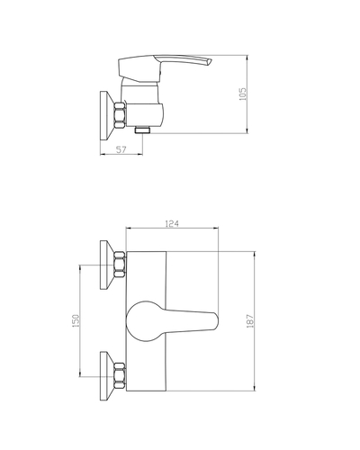 Змішувач для душу Mixxus Pamela 003 (MI6262)