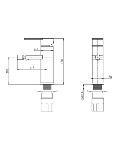 Змішувач для біде Mixxus Relax 002 (Nut) (MI6252)