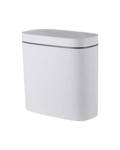 Мусорное ведро сенсорное овальное Mixxus Flat-TC0109 White 9 л цвет белый (MI7074)