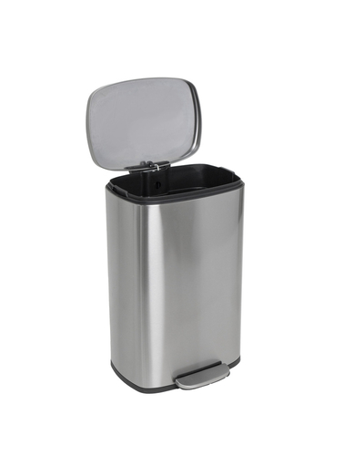 Відро для сміття з плавним закриттям прямокутне Mixxus Bevel-TC0105 SS Color 5л колір наржавійка (MI7086)