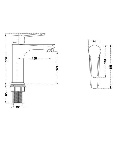 Смеситель для умывальника Mixxus Premium Laguna 001 NUT (MI6824)