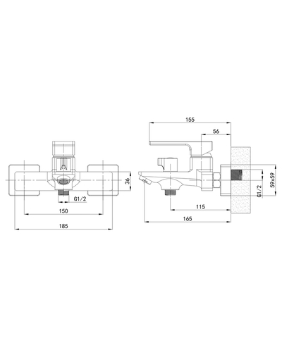 Смеситель для душевой кабины Mixxus Premium Dante 003 White-Chrome (MI6793)
