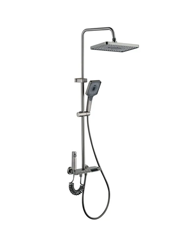 Душова система зі змішувачем Mixxus Premium Riviera 009-J Graphite з кнопкою перемикання, 4 режими (MI6835)