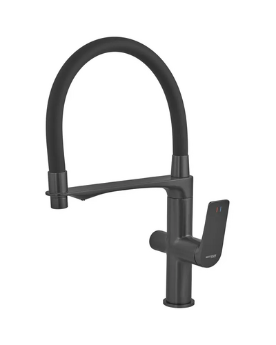 Смеситель для кухни Mixxus Premium Derby 021 (NUT) BLACK REFL.BLACK с выходом для питьевой воды (MI6606)