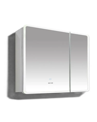 Дзеркальна шафка Mixxus Premium Olivary CM01-80x70x13 з LED Touch, димером, регулятором яскравості (MI8296)