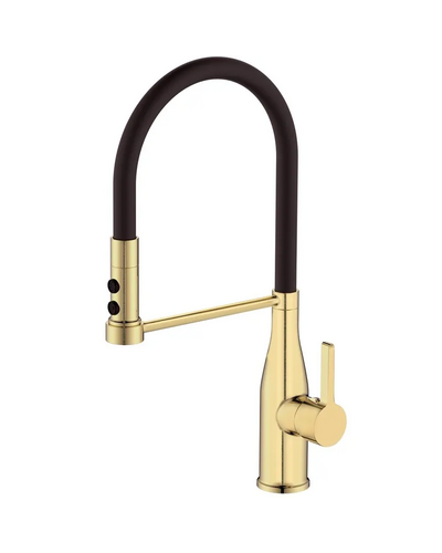 Змішувач для кухні Mixxus Premium Summer 017 Brushed Gold REFL.Black (MI6964)