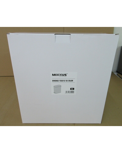 Мусорное ведро с плавным закрытием прямоугольное Mixxus Diverse-TC0312 SS Color 12л цвет нержавейка (MI7090)