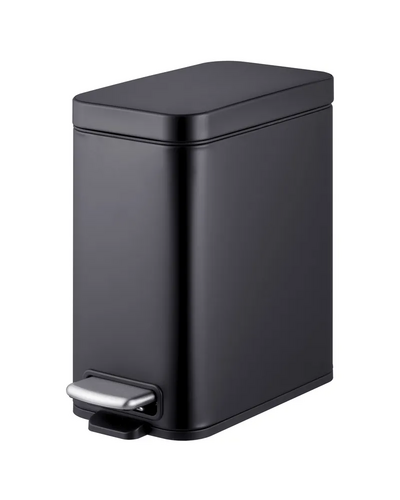 Мусорное ведро с плавным закрытием прямоугольное Mixxus Premium Quadro-TC0105 Black 5 л цвет черный (MI7061)