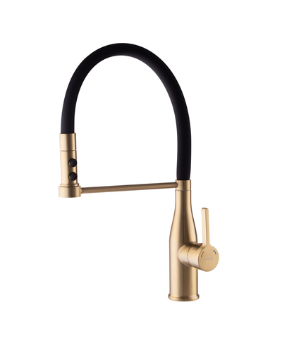 Змішувач для кухні Mixxus Premium Summer 017 Brushed Gold REFL.Black (MI6964)