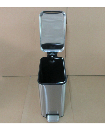 Мусорное ведро с плавным закрытием прямоугольное Mixxus Diverse-TC0312 SS Color 12л цвет нержавейка (MI7090)