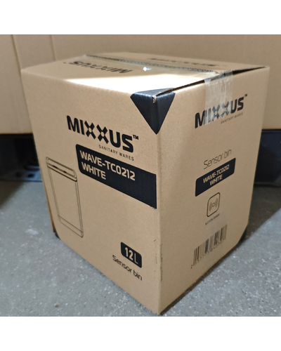 Мусорное ведро сенсорное прямоугольное Mixxus Wave-TC0212 White 12 л (цвет белый) (MI8403)