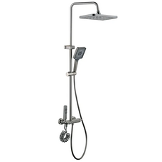 Душова система зі змішувачем Mixxus Premium Marlin 009-J Graphite з кнопкою перемикання, 4 режими (MI6831)